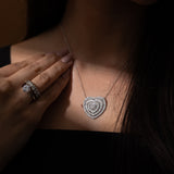Colar Coração de Diamantes
