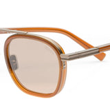 Óculos Zegna - Caramelo Metal e Acetato