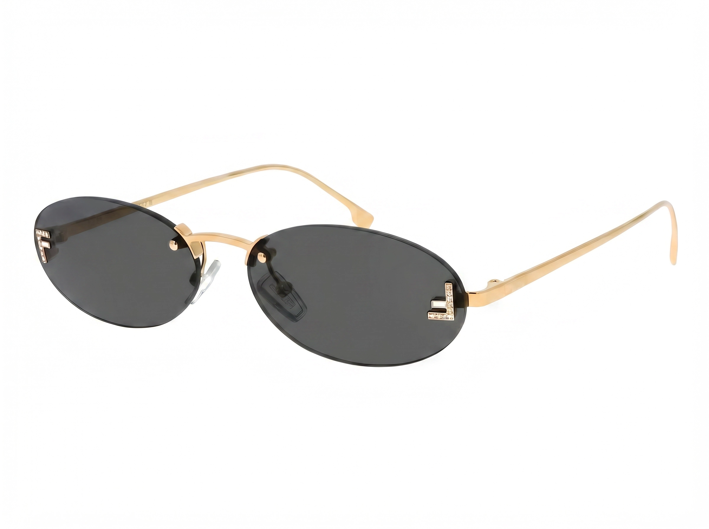 FENDI FE4075US 30A | METAL OVAL DOURADO