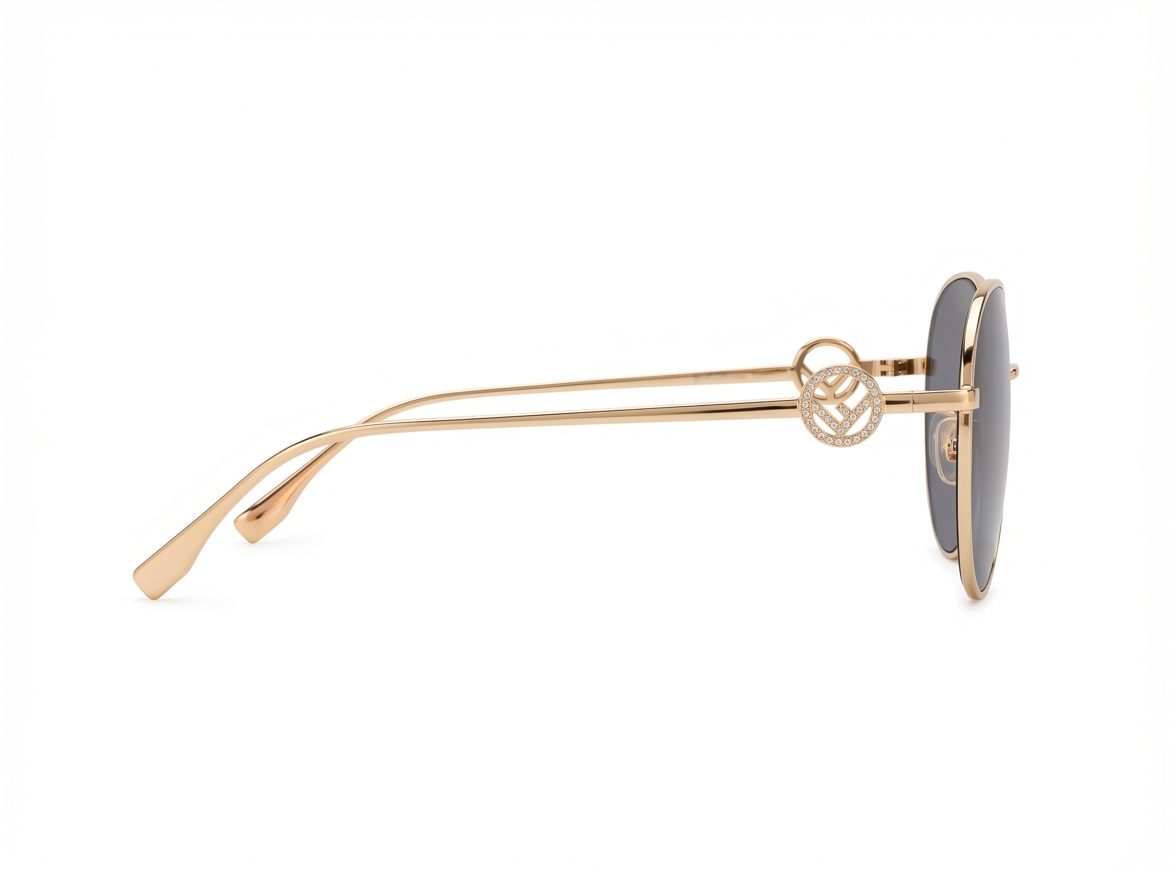 FENDI FE4075US 30A | METAL OVAL DOURADO