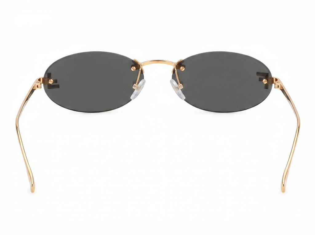 FENDI FE4075US 30A | METAL OVAL DOURADO